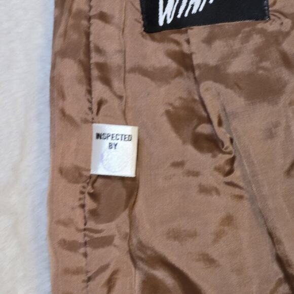 Vintage Winlit Genuine Leather Skirt Women’s 5/6 Tan Brown Made in Korea 80s 90s - Picture 3 of 15